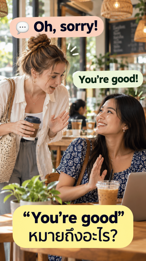 ไม่เป็นไร ภาษาอังกฤษ You're Good in English
